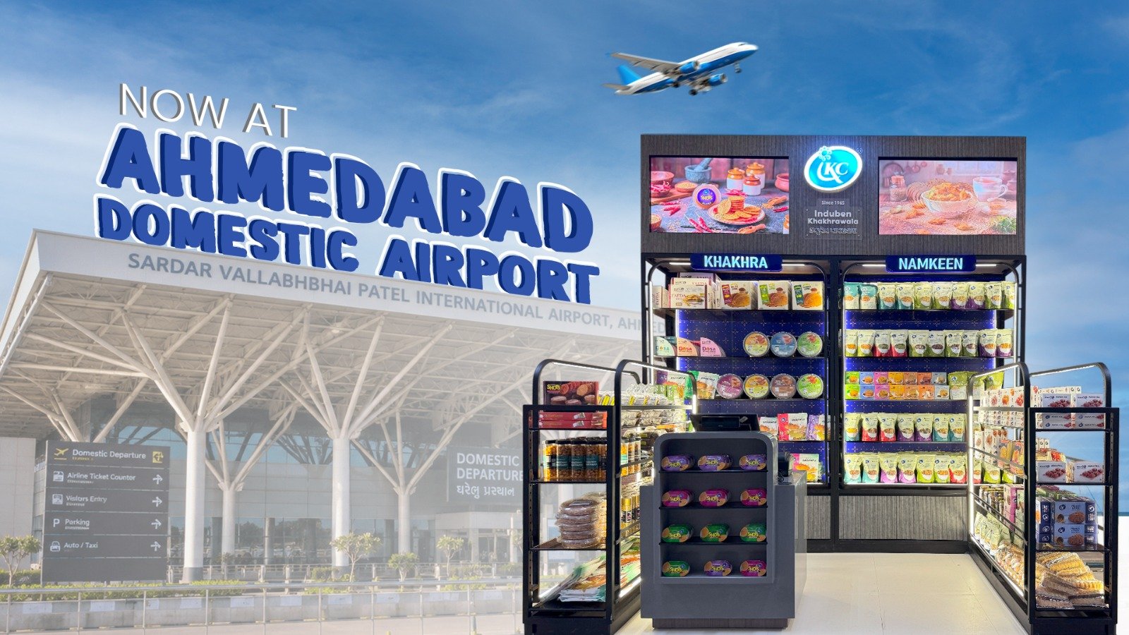 Induben Khakhrawala at Ahmedabad Domestic Airport Induben Khakhrawala | Khakhra Shop Induben Khakhrawala at Ahmedabad Domestic Airport